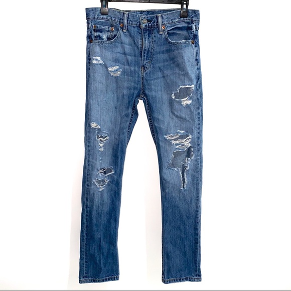 levi jeans with holes in the back